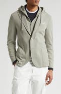 Eleventy Cotton Blend Sport Coat with Removable Hooded Bib