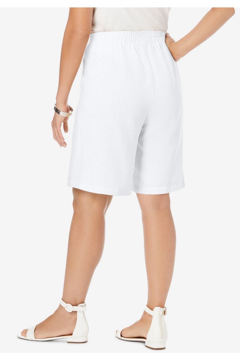 Linen Short, Alternate, color, WHITE