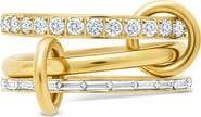 Sterling Forever Thea Cubic Zirconia Linked Stacking Band Rings