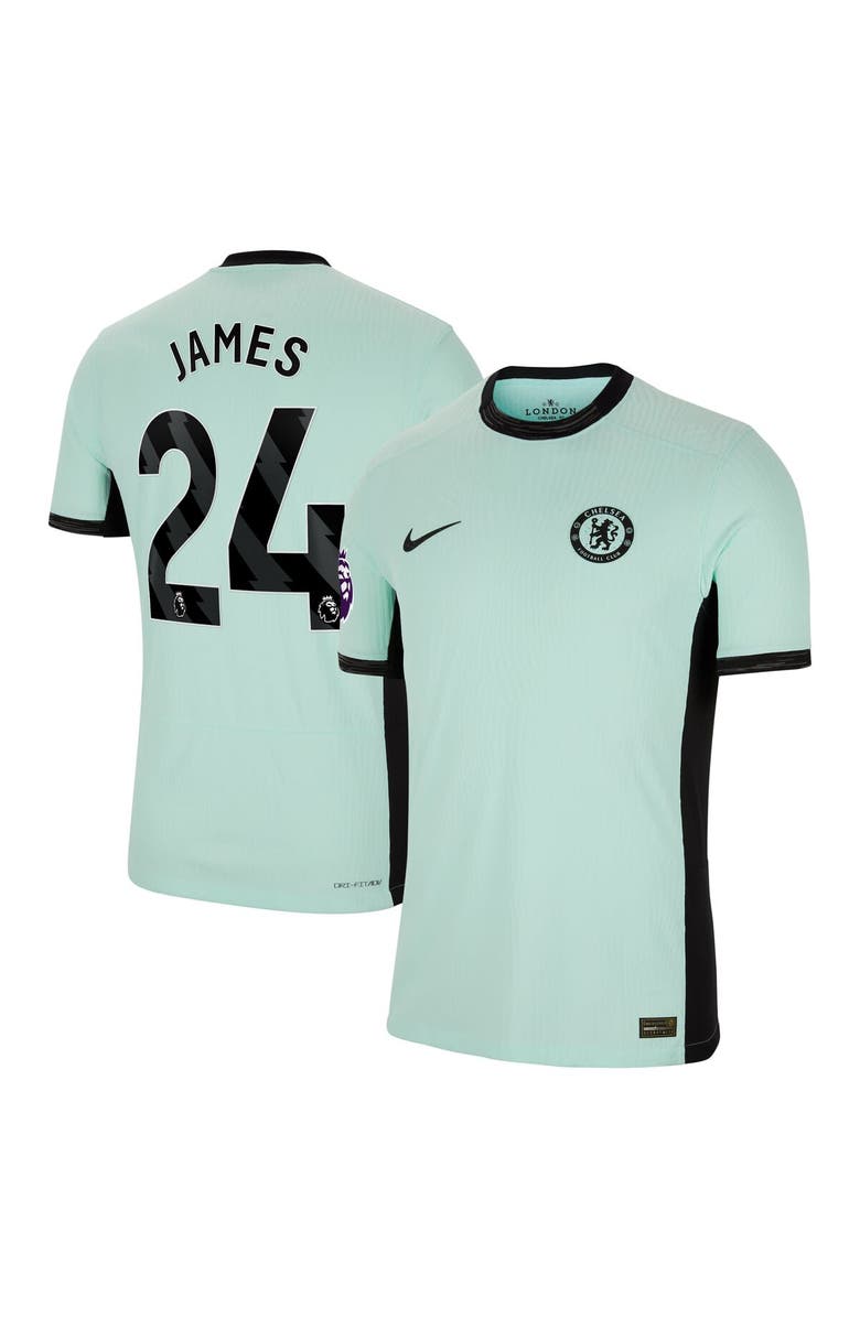 Nike Men's Nike Reece James Mint Chelsea 2023/24 Third Match Authentic Player Jersey, Main, color,