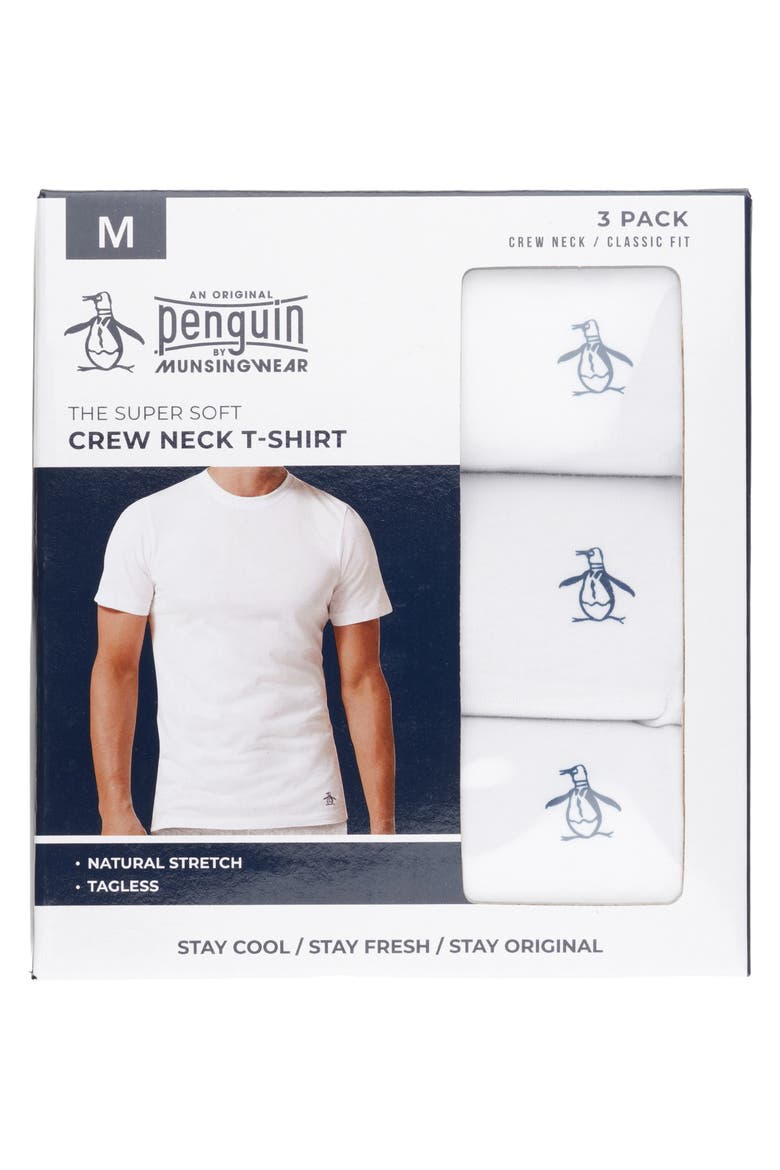 3-Pack Cotton T-Shirts, Alternate, color, WHITE