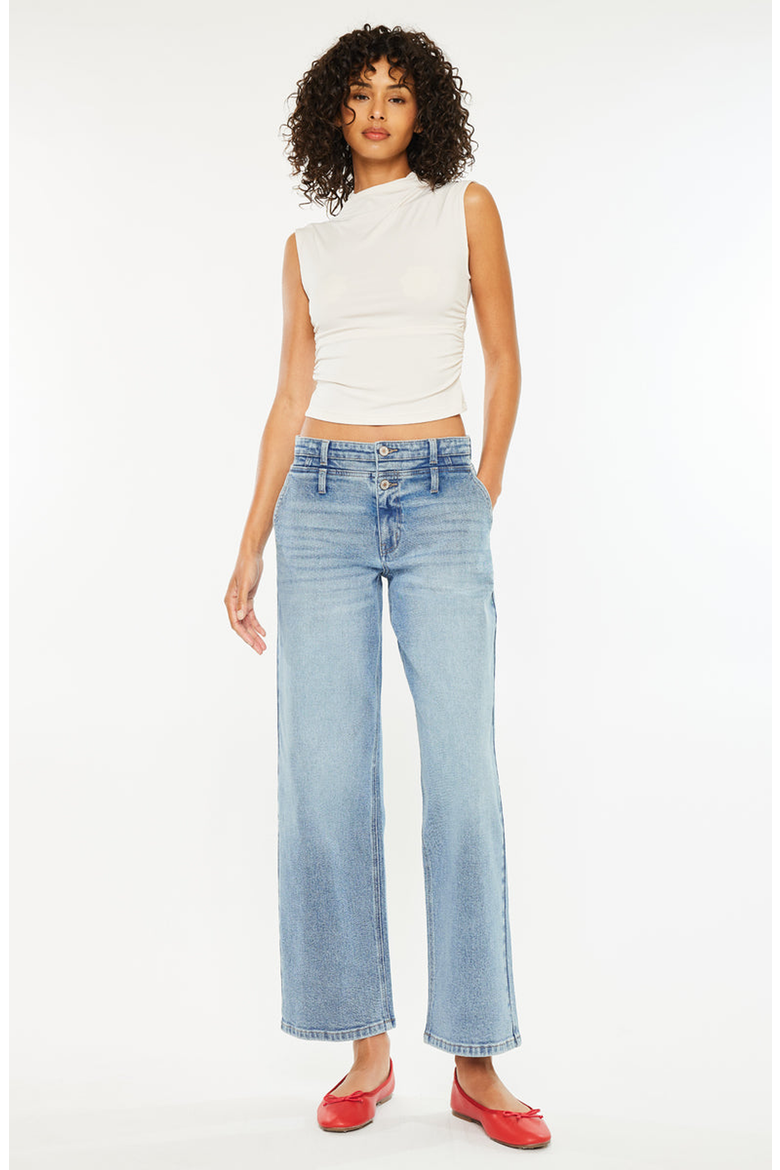 Bodie Low Slung Baggy Jeans, Alternate, color, Medium Wash