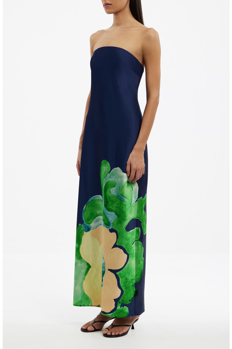 Esme Strapless Dress, Alternate, color, APPLE DAZE FLORAL