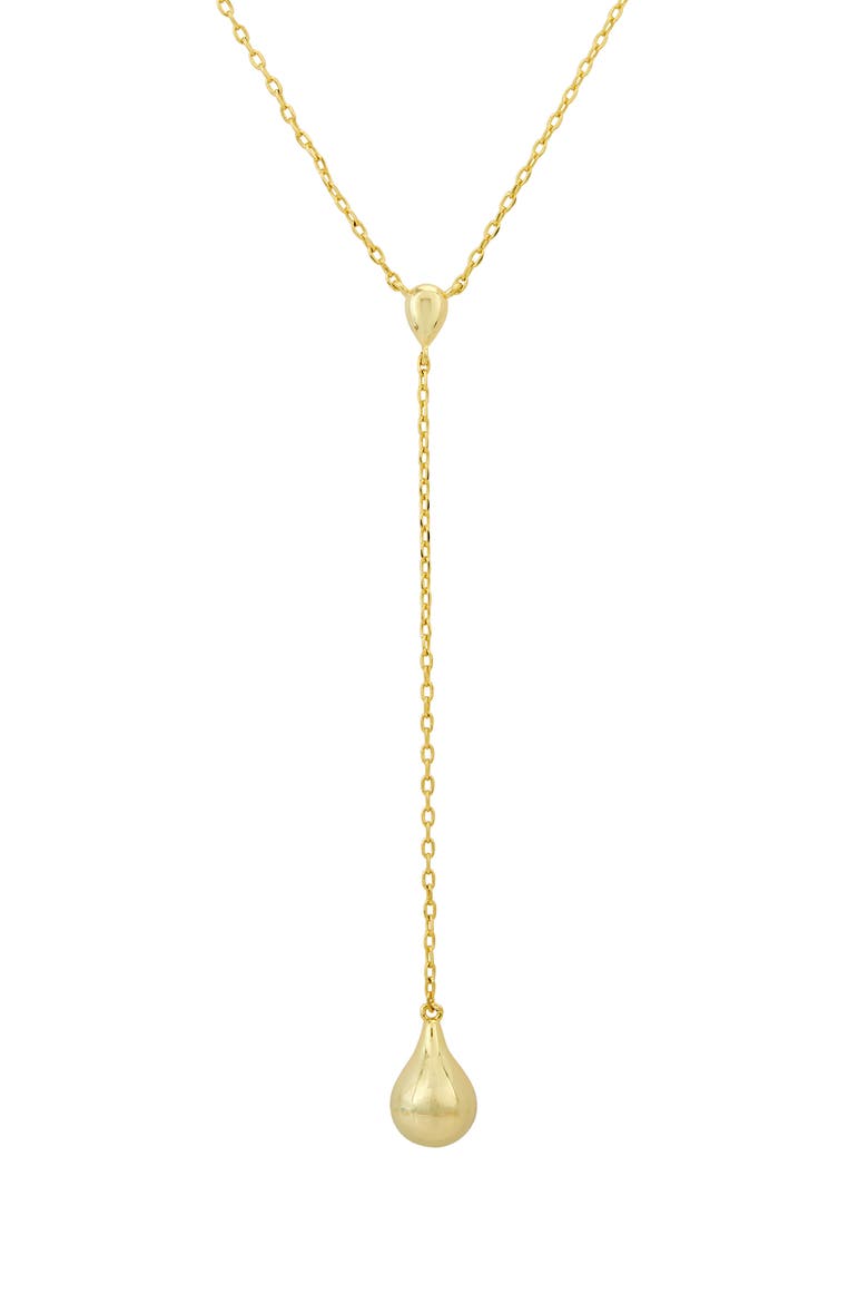 18K Gold Plated Teardrop Y-Necklace, Main, color, YELLOW