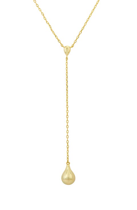 18K Gold Plated Teardrop Y-Necklace