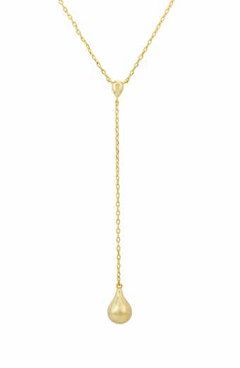 18K Gold Plated Teardrop Y-Necklace
