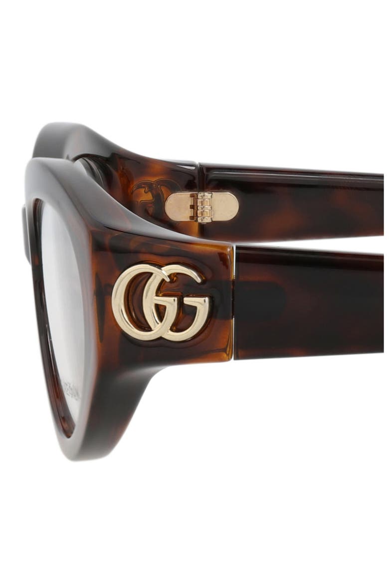 51mm Cat Eye Optical Glasses, Alternate, color, HAVANA HAVANA TRANSPARENT