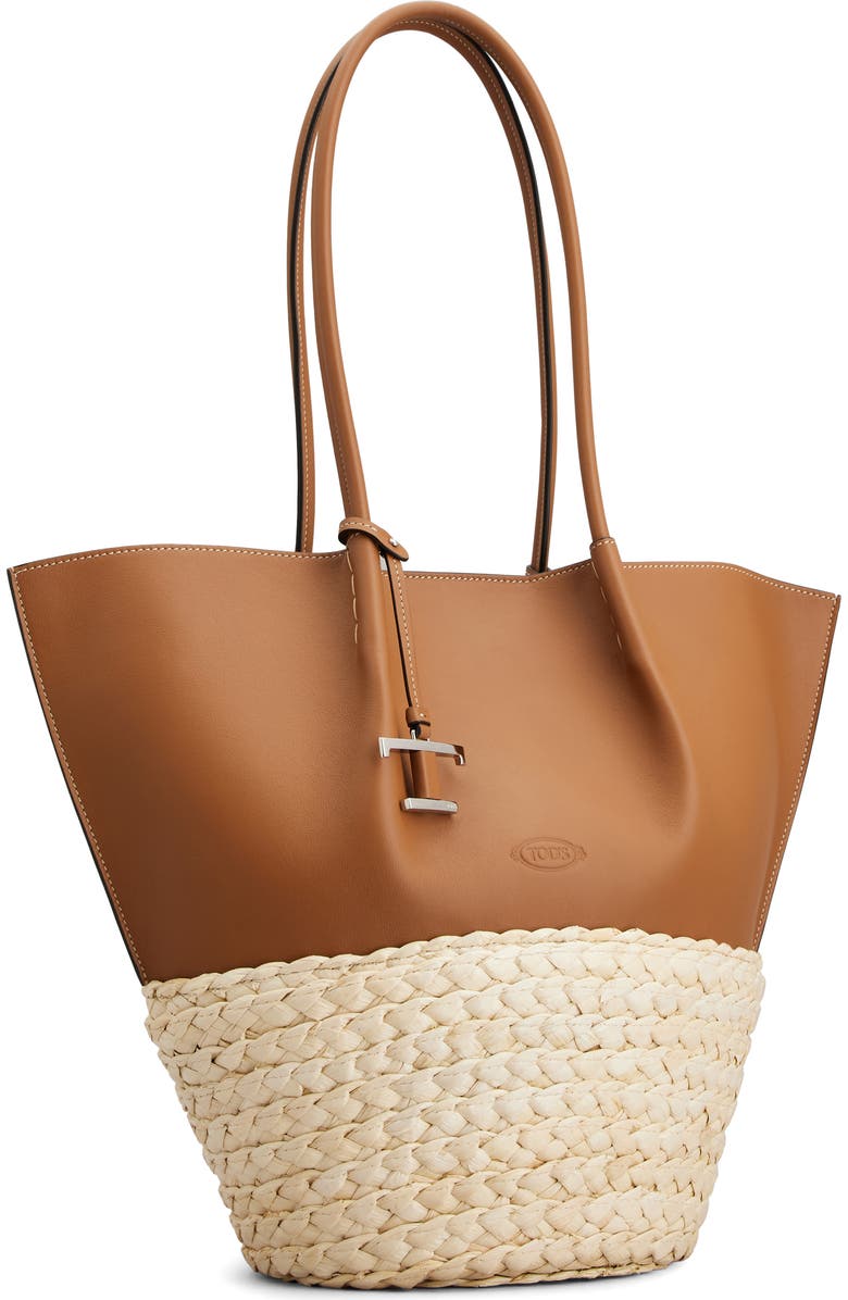 Tod's Medium Bux Mixed Media Tote, Alternate, color,