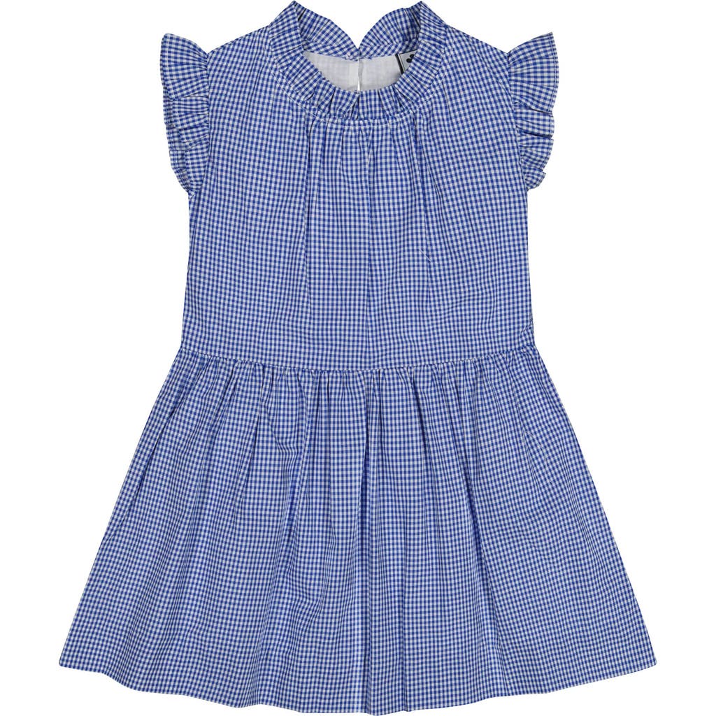 BUSY BEES BUSY BEES KINSLEY DROPWAIST DRESS MINI BLUE CHECK