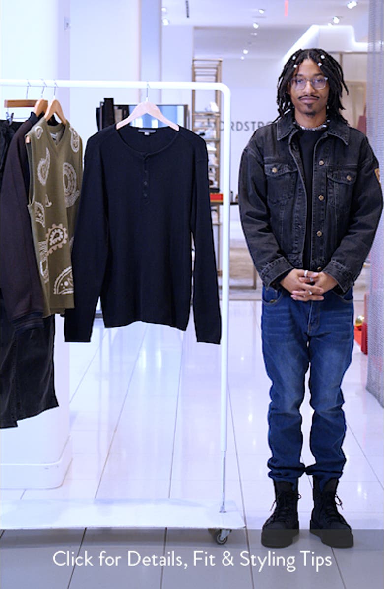 Javis Organic Cotton & Cashmere Rib Henley, sales video thumbnail