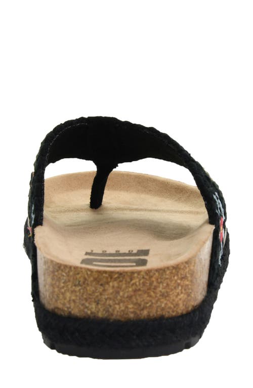 Dirty Laundry Tigerlily Embroidered Platform Flip Flop In Black Multi