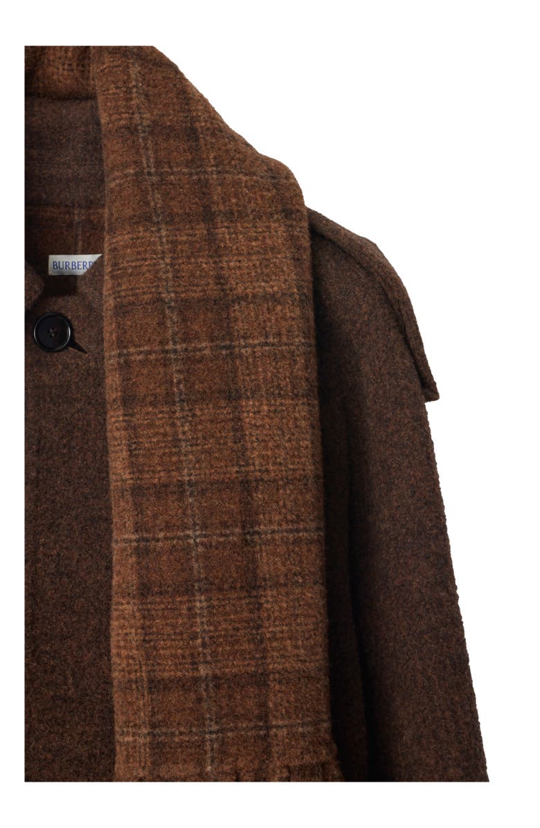 Burberry Detachable Scarf Wool Blend Jacket, Alternate, color, Ginger/Ginger
