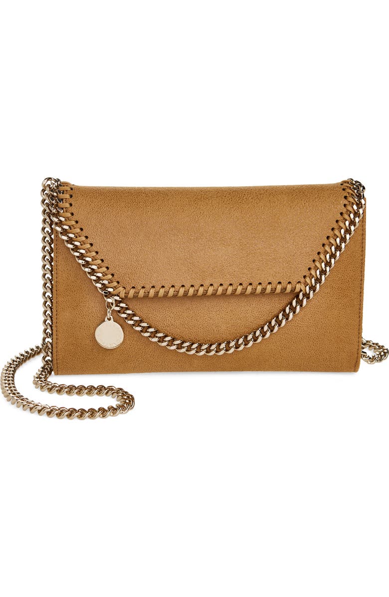 Stella McCartney Mini Falabella Shaggy Deer Faux Leather Crossbody Bag, Main, color,