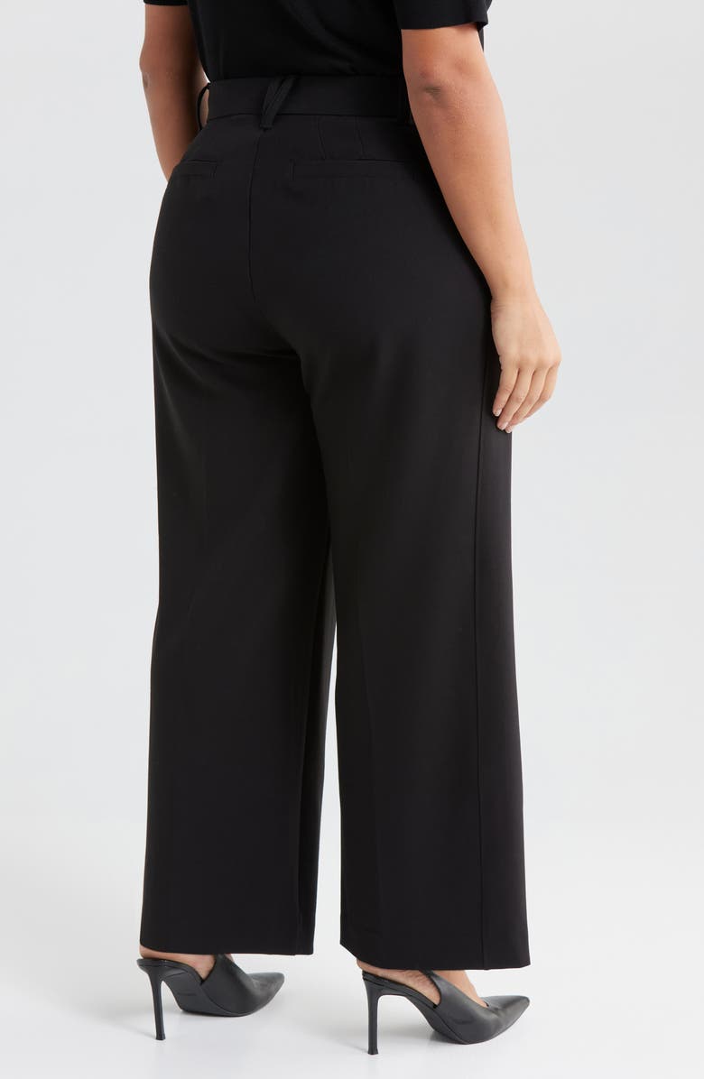 Wit & Wisdom 'Ab'Solution Skyrise Pleated Wide Leg Pants, Alternate, color, Black