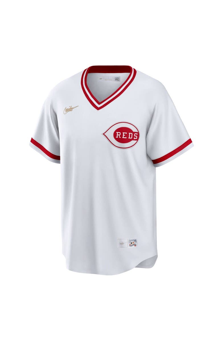 Nike Men's Nike Barry Larkin White Cincinnati Reds Home Cooperstown Collection Player Jersey, Alternate, color,