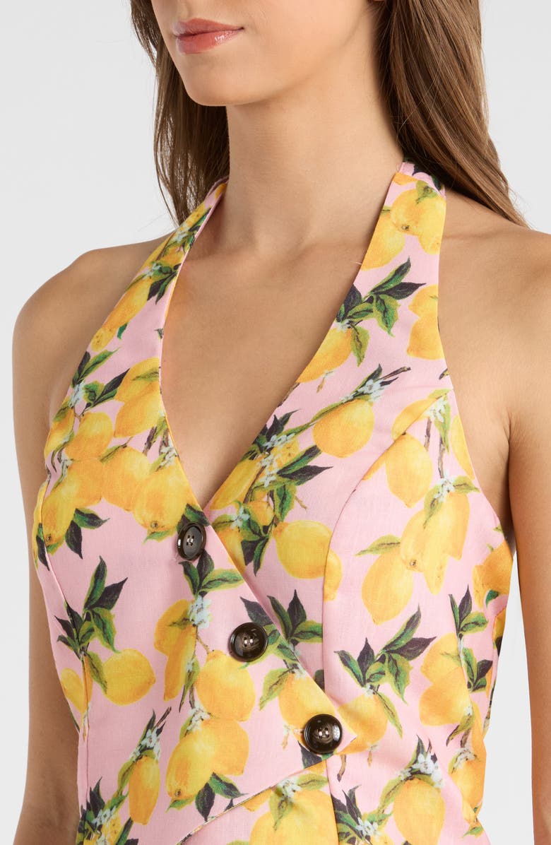 SUGARLIPS Desery Halter Vest, Alternate, color, Yellow-Multi
