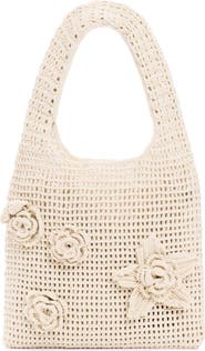 Desigual Crochet Flower Cotton Shoulder Bag