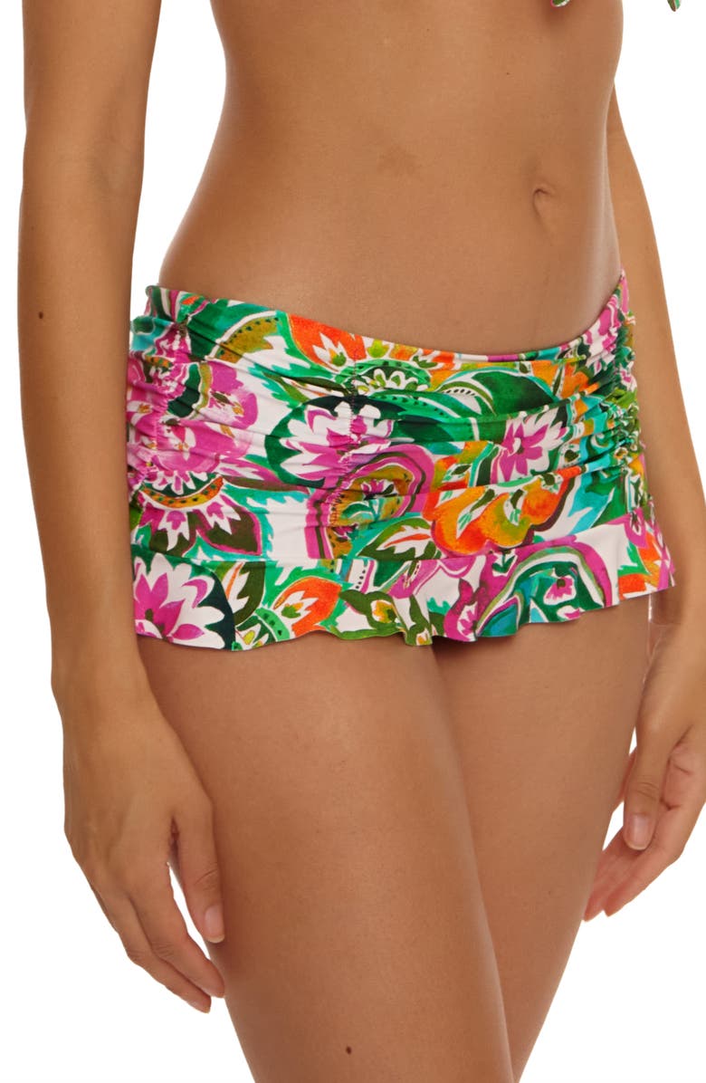 Becca La Vie Skirted Bikini Bottoms, Alternate, color, Multi