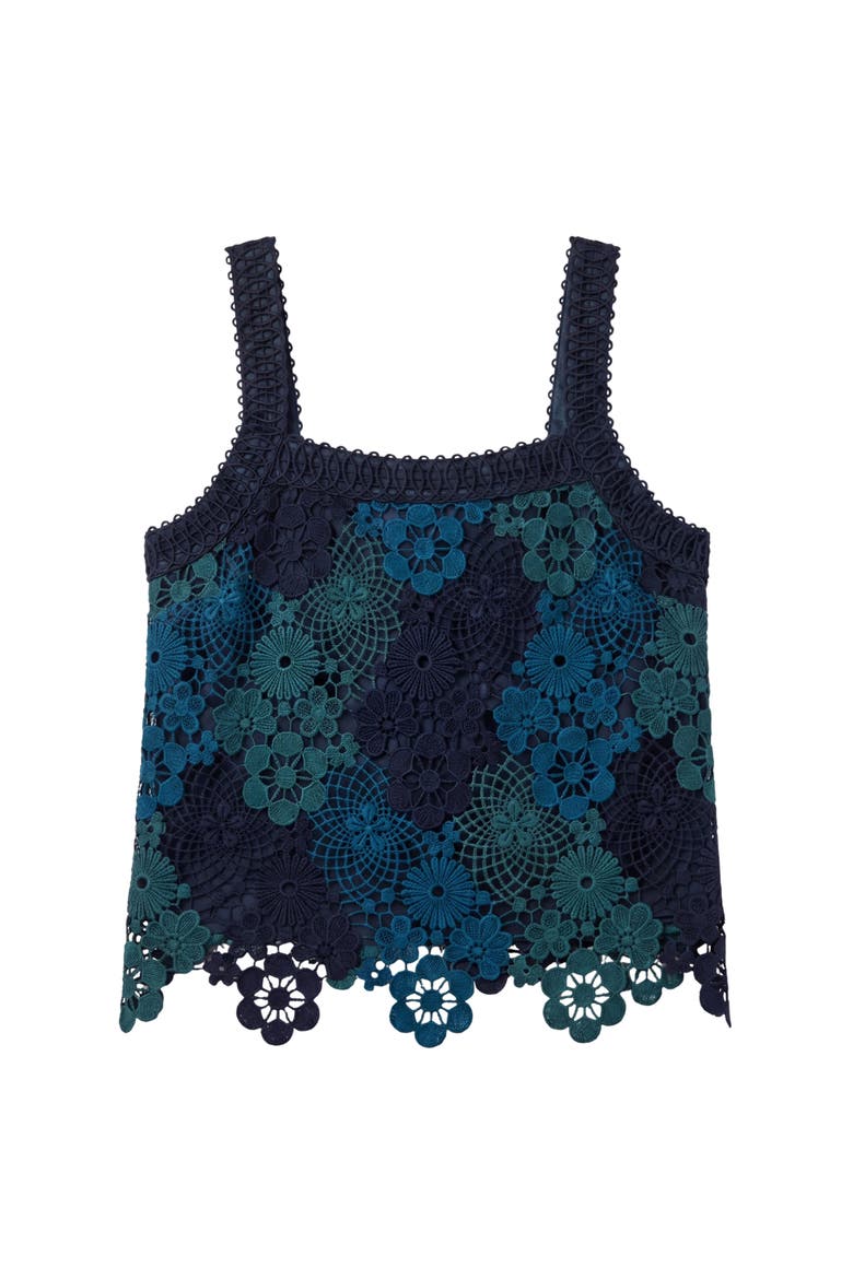 Hope Ombre Lace Tank, Alternate, color, Navy