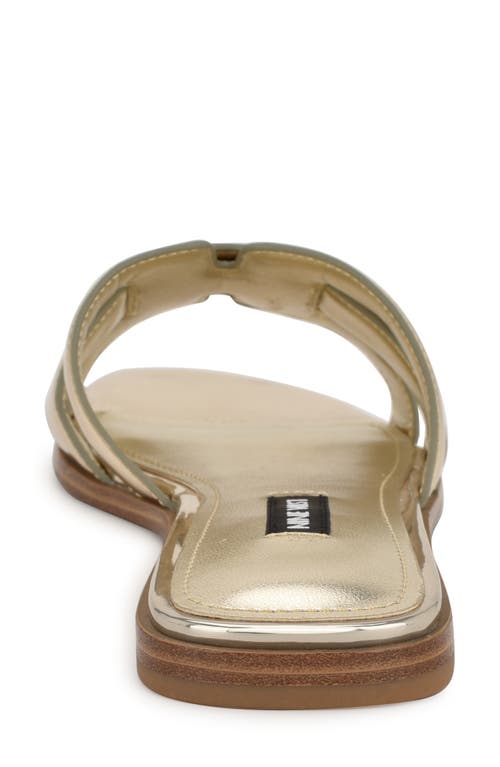 Shop Nine West Germani Slide Sandal In Gold