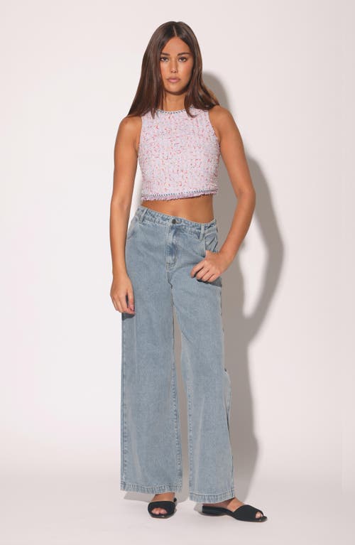 Walter Baker Giovanna Tweed Crop Top In Celebrate Tweed
