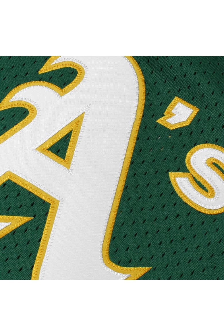 Men's Mitchell & Ness Rickey Henderson Green Oakland Athletics 1991 Cooperstown Mesh Batting Practice Jersey, Alternate, color, Green