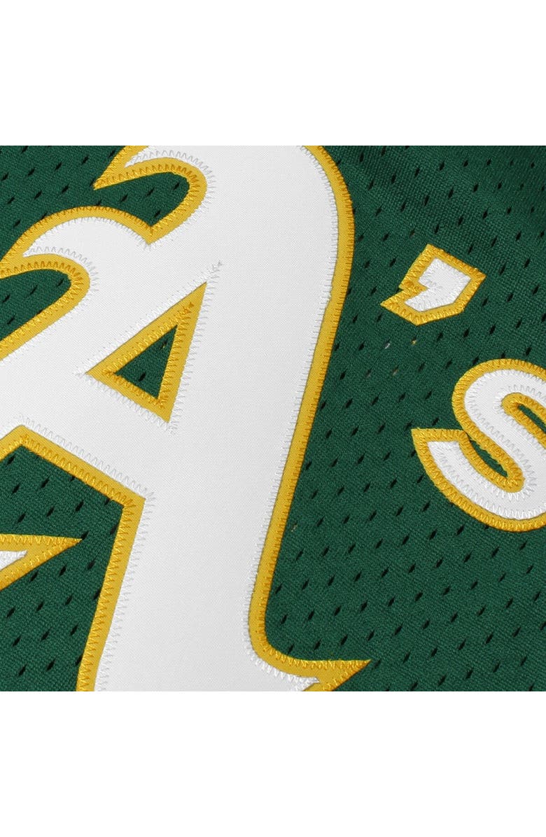 Mitchell & Ness Men's Mitchell & Ness Rickey Henderson Green Oakland Athletics 1991 Cooperstown Mesh Batting Practice Jersey, Alternate, color, 