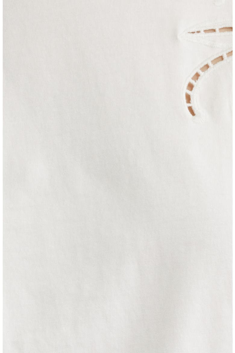 Floral Cutout T-Shirt, Alternate, color, WHITE