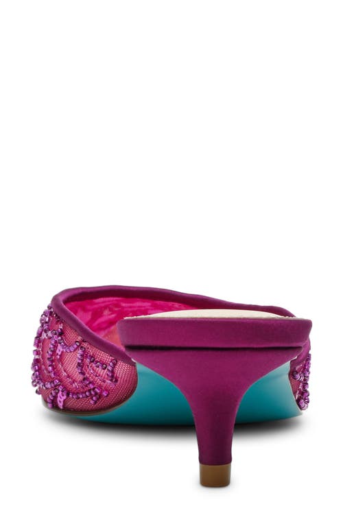 Betsey Johnson Ellis Sequin Mule In Pink