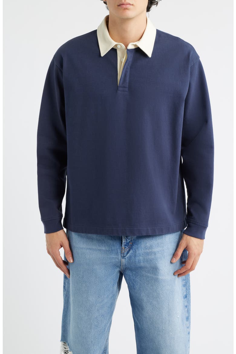 Cotton Rugby Polo, Main, color, DARK NAVY