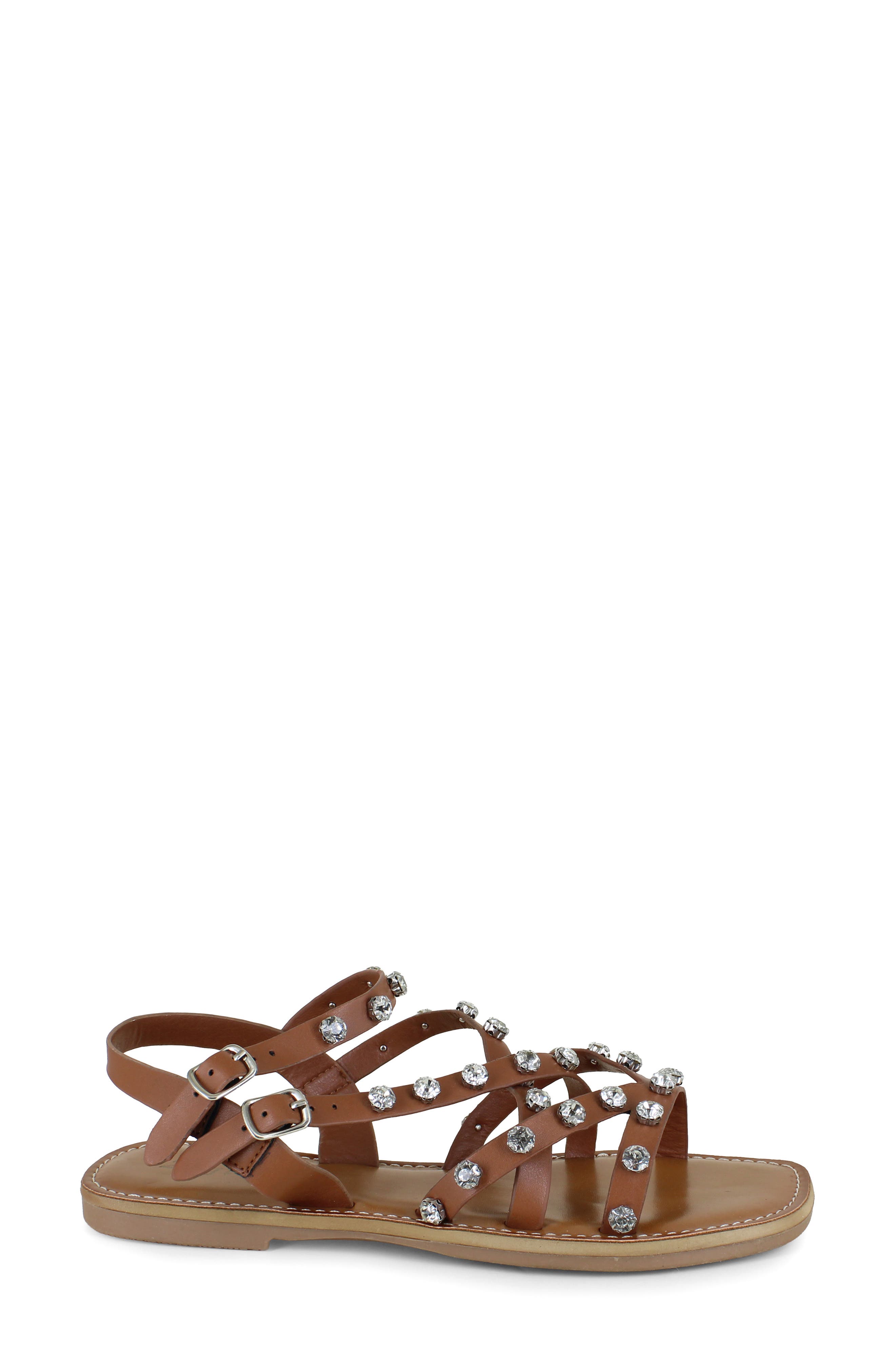 ZIGISOHO Rhinestone Strappy Sandal, Alternate, color, 