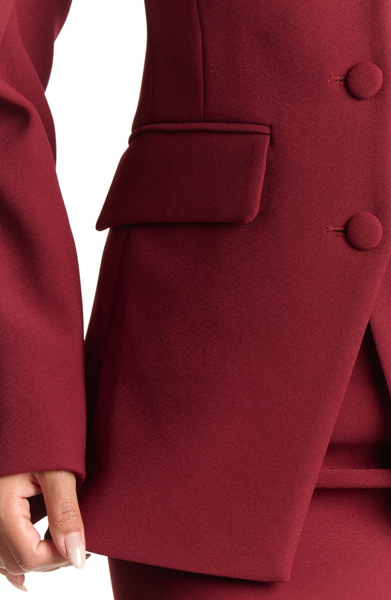 Naked Wardrobe Fitted Blazer, Alternate, color, Cabernet