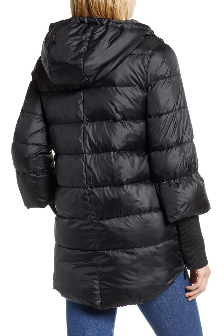 Hooded Puffer Jacket, Alternate, color, BLACK
