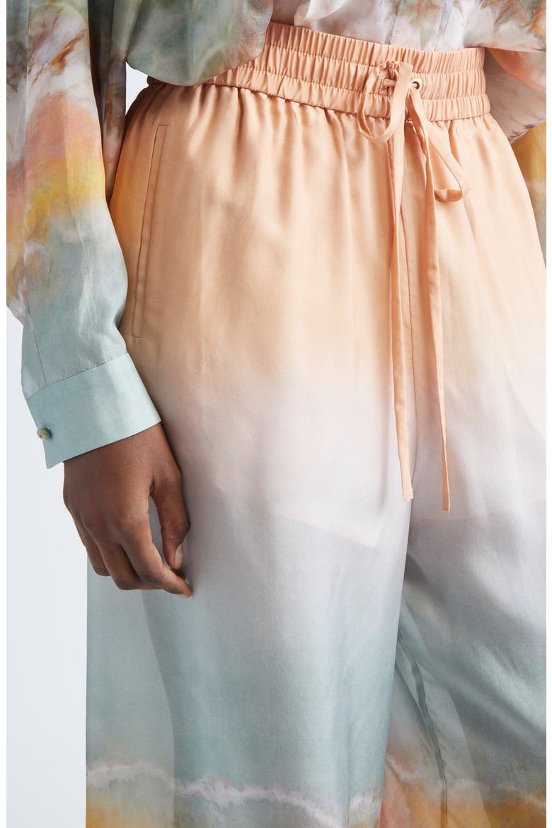 Daylight Relaxed Silk Pants, Alternate, color, TIE DYE
