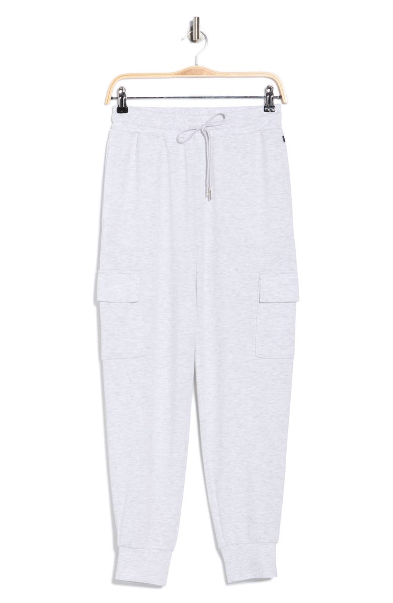 Jessica Simpson SoftSculpt Cargo Joggers, Alternate, color, White Heather