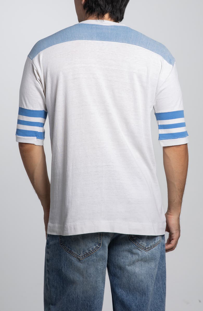 Elwood Vintage Virginia Beach Football Tee, Alternate, color, Baby Blue/ White