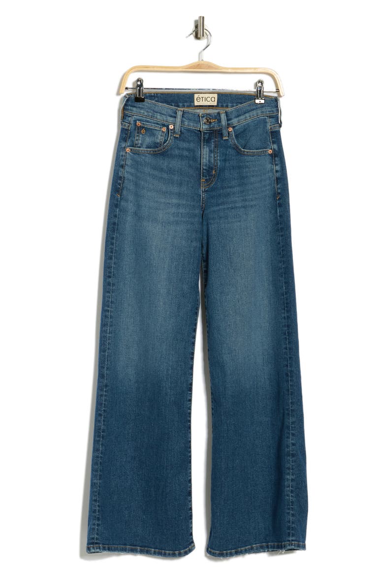 Romi Mid Rise Wide Leg Jeans, Alternate, color, NORTHPORT