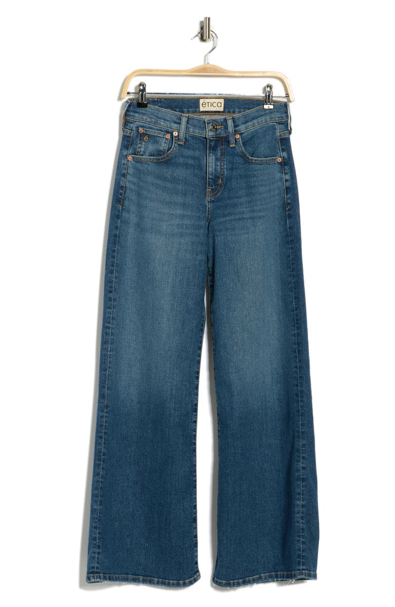 ÉTICA Romi Mid Rise Wide Leg Jeans, Alternate, color, Northport