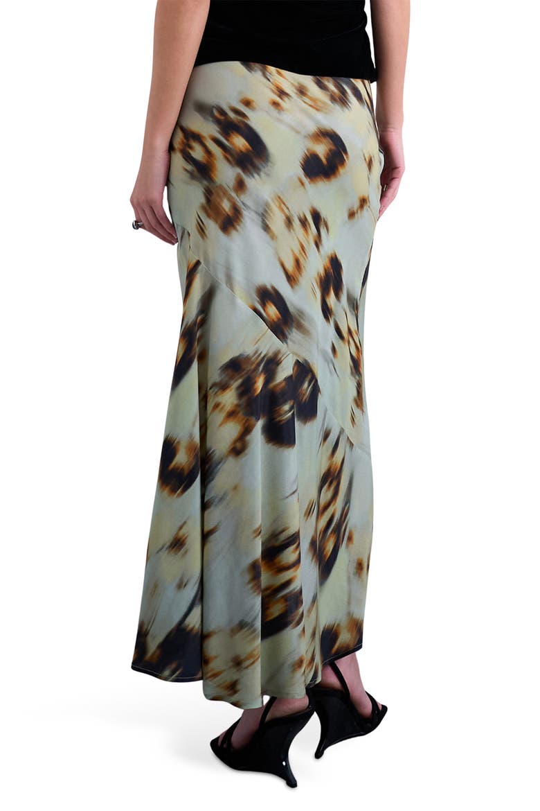 Ikat Print Bias Cut Maxi Skirt, Alternate, color, MEDIUM GREEN