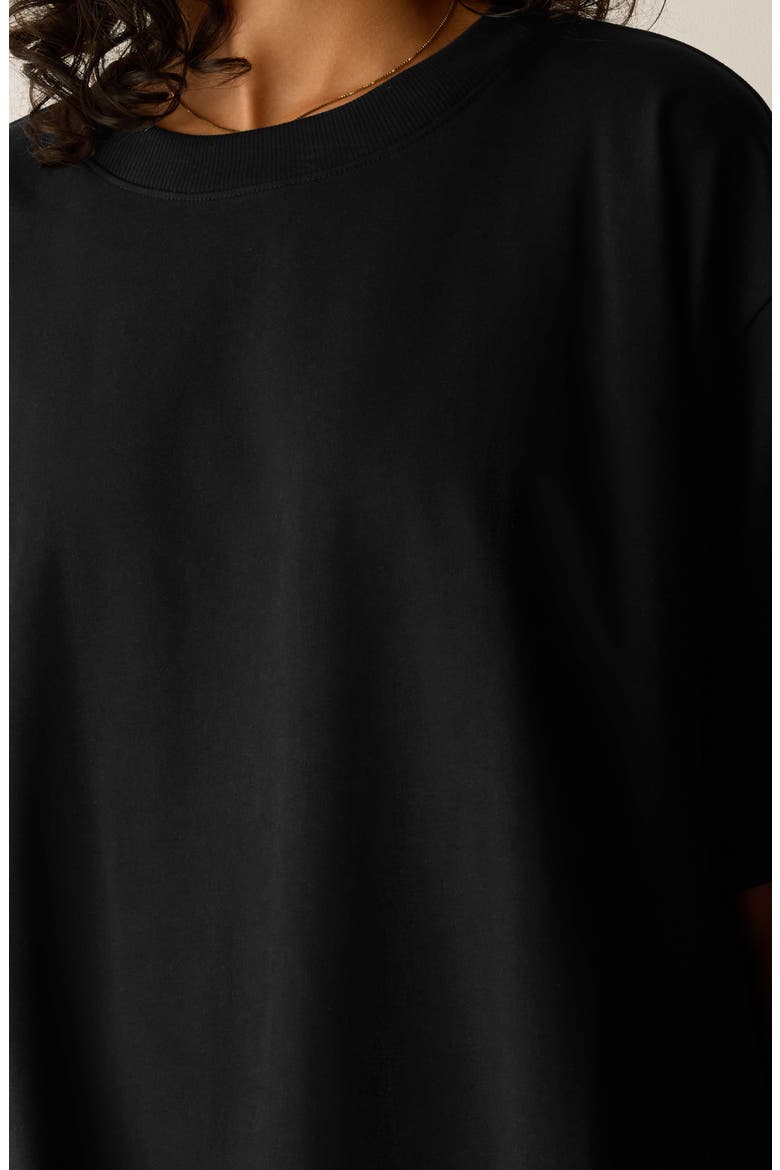 Oversize Crewneck Tunic, Alternate, color, BLACK