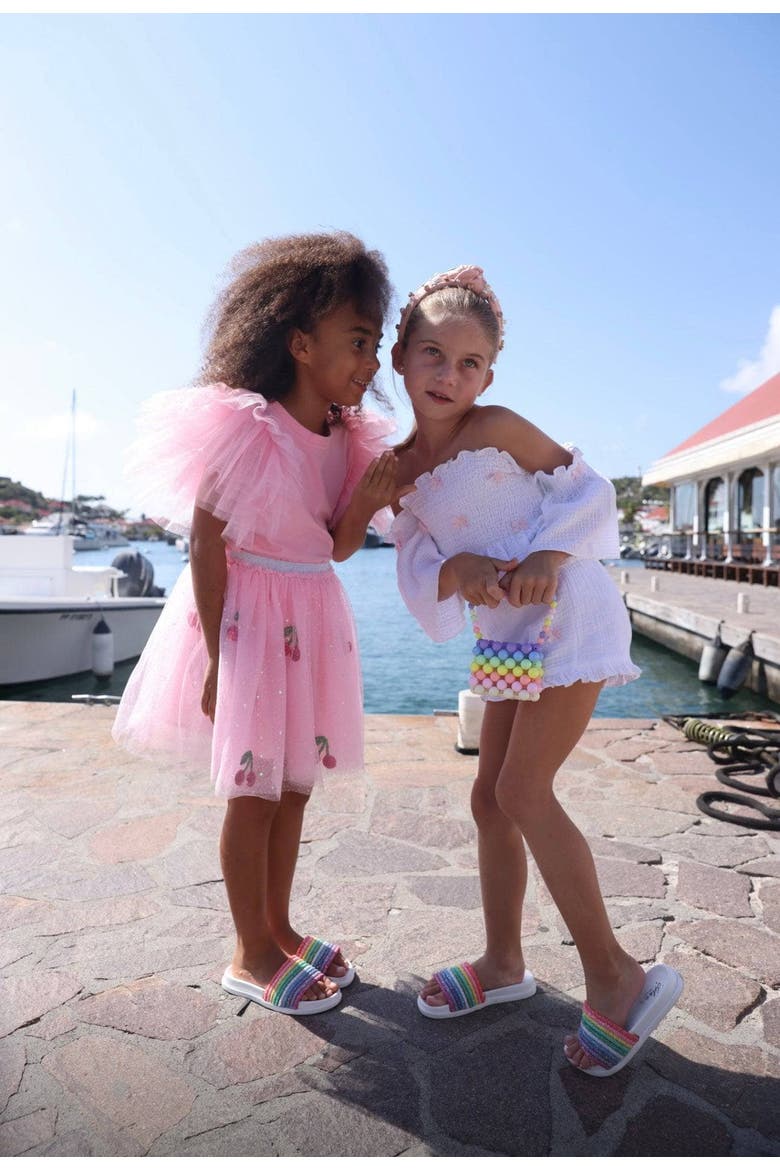 Ruffle Sleeve Tee, Alternate, color, Pink