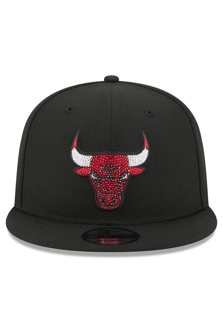 Men's New Era Black Chicago Bulls 2026 NBA Draft Crystal 9FIFTY Snapback Hat, Alternate, color, Black