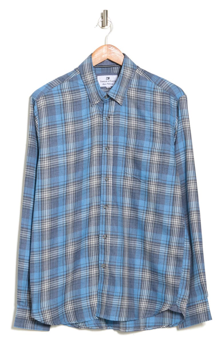THREAD AND CLOTH Thread & Cloth Linear Plaid Long Sleeve Shirt, Alternate, color, 
