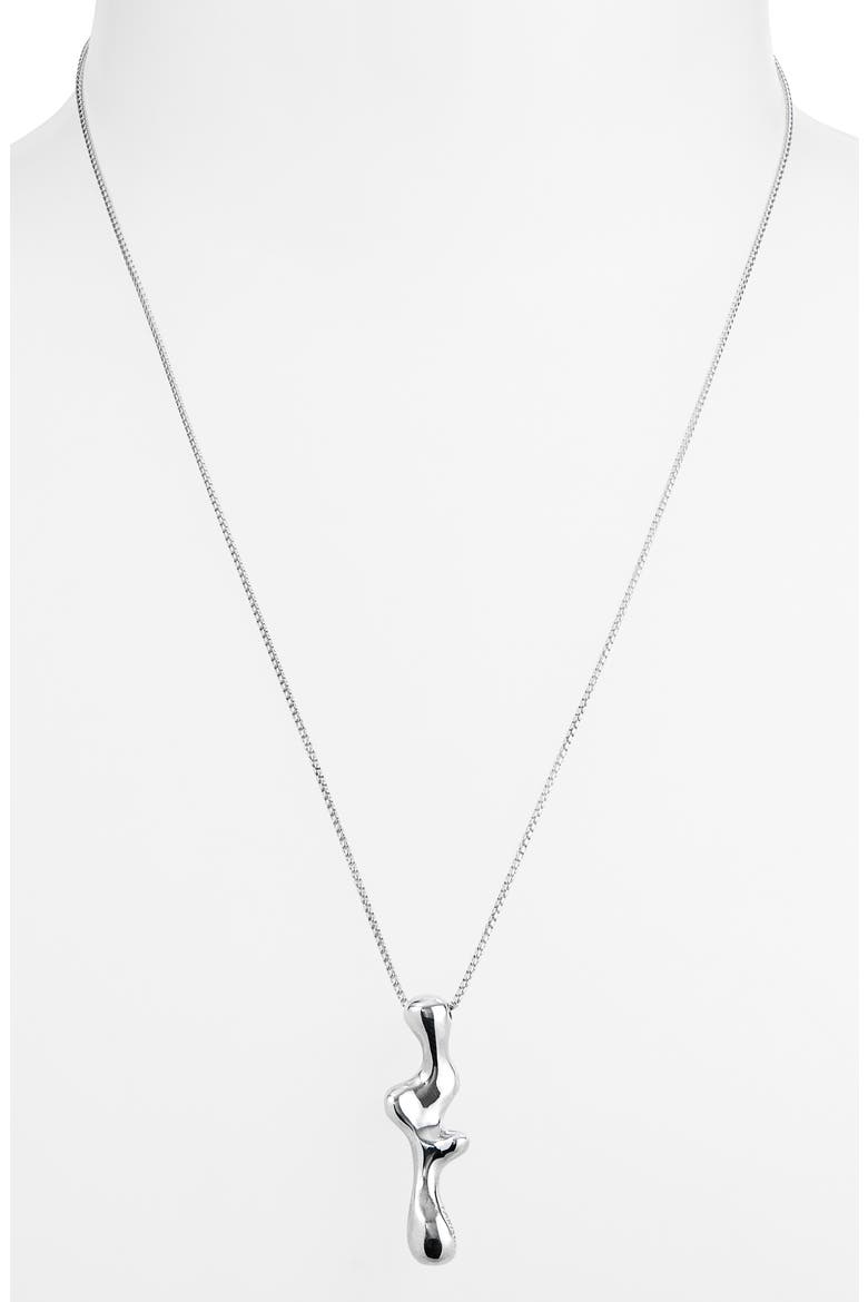 Seep Pendant Necklace, Alternate, color, SILVER