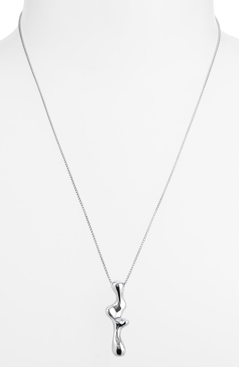 FARIS Seep Pendant Necklace, Alternate, color, Silver