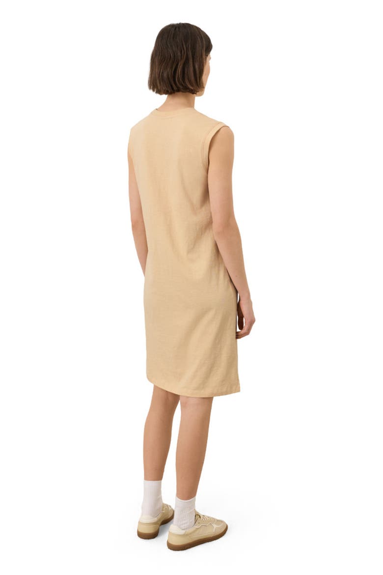 Organic Cotton Soft-Slub Essential Muscle Tee Dress, Alternate, color, Golden Sand