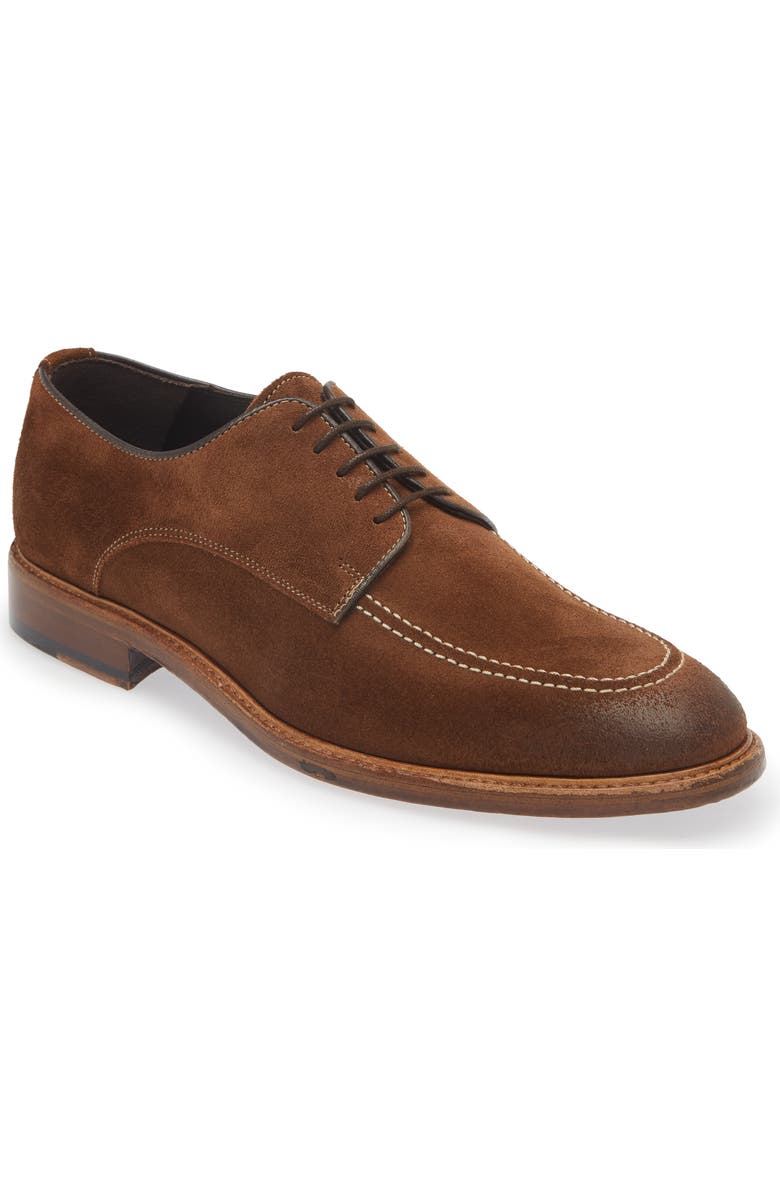Crosby Square Croft Apron Toe Derby, Main, color, Cigar Suede