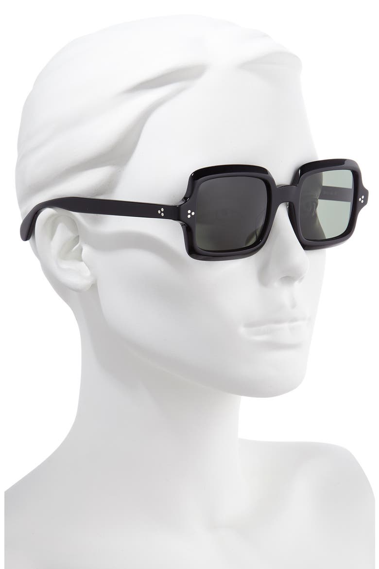Avri 50mm Square Sunglasses, Alternate, color, BLACK/ G15