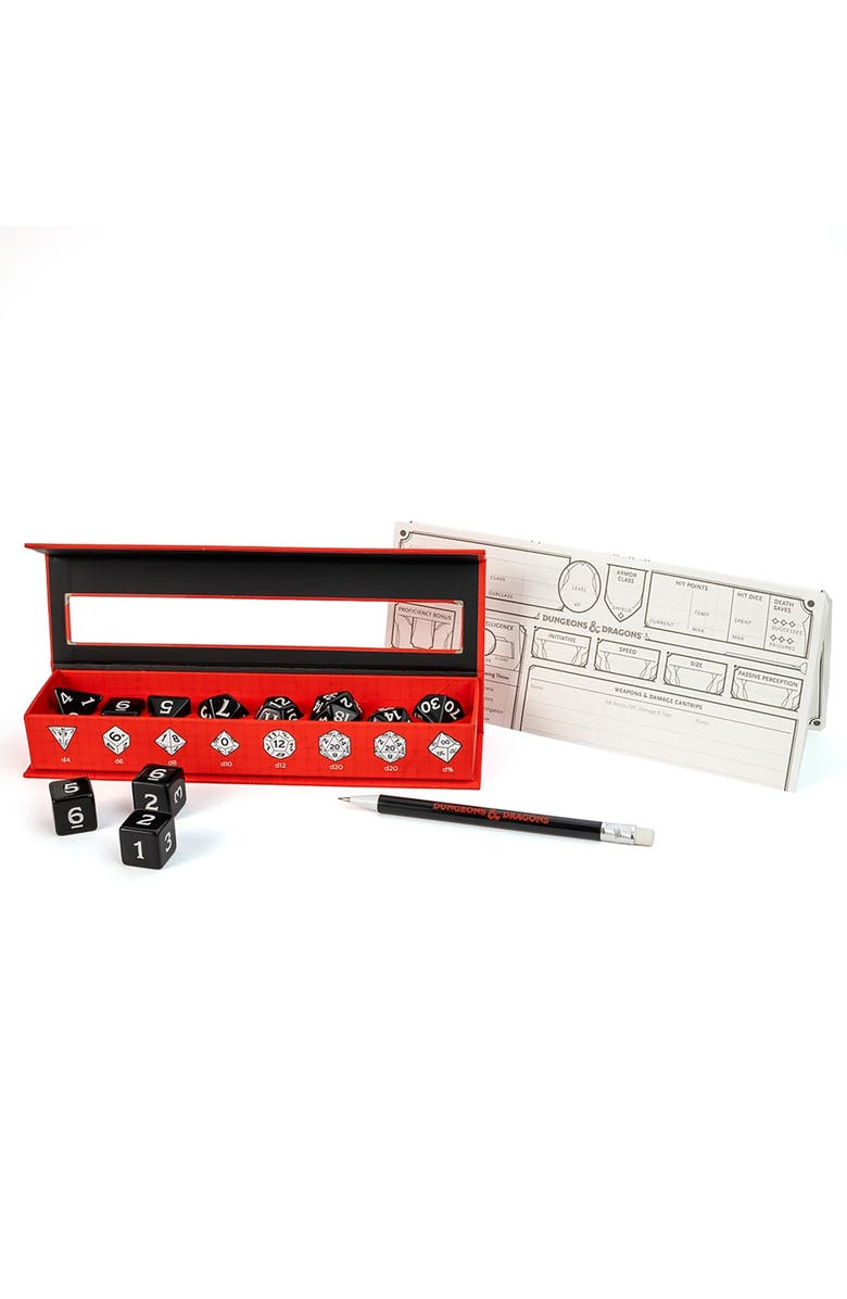 Dungeons & Dragons D&D New Adventurer Dice Set, Black 11 Oversized Rpg Dice, Alternate, color, Black