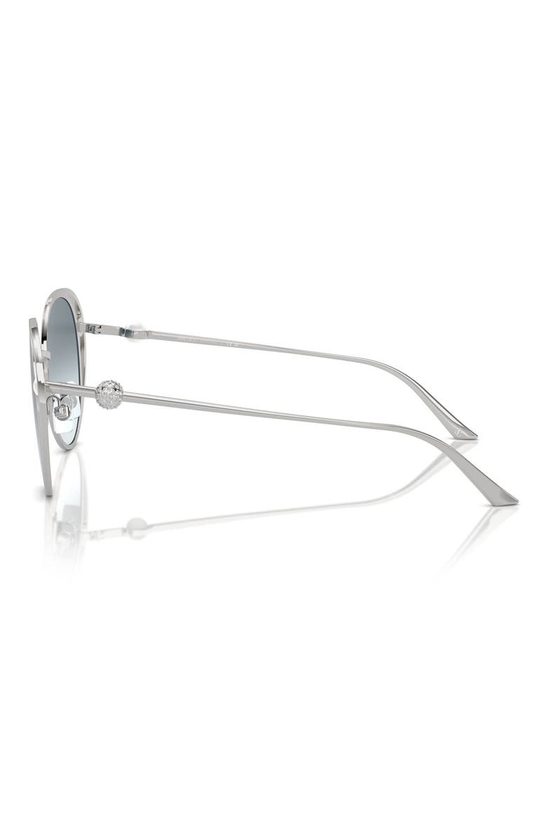 53mm Oval Sunglasses, Alternate, color, SILVER